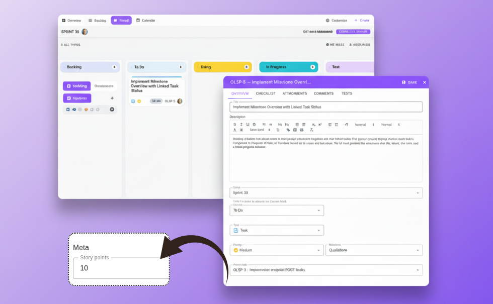 Boards with story points